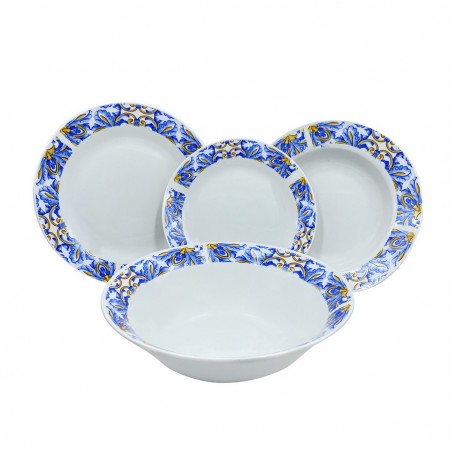 Service table 19pcs FELICIA 408001 Assiettes creuses Plates à Dessert/Saladier