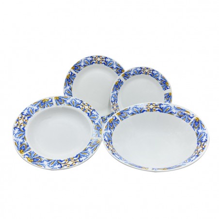 Service table 19pcs FELICIA 408001 Assiettes creuses Plates à Dessert/Saladier