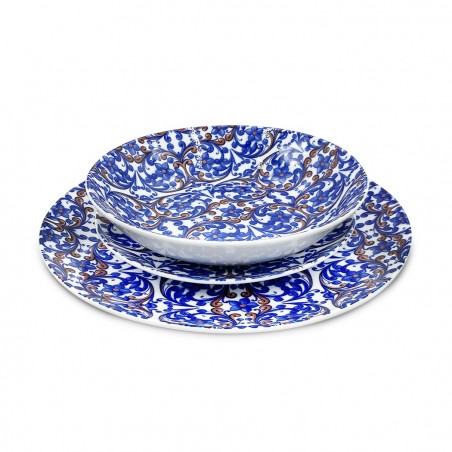 Service table 18 pcs FELICIA 408008 Porcelaine Assiettes Creuses Plates Dessert