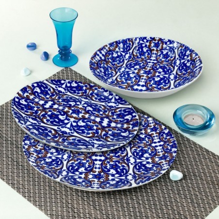 Service table 18 pcs FELICIA 408008 Porcelaine Assiettes Creuses Plates Dessert