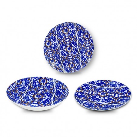 Service table 18 pcs FELICIA 408008 Porcelaine Assiettes Creuses Plates Dessert