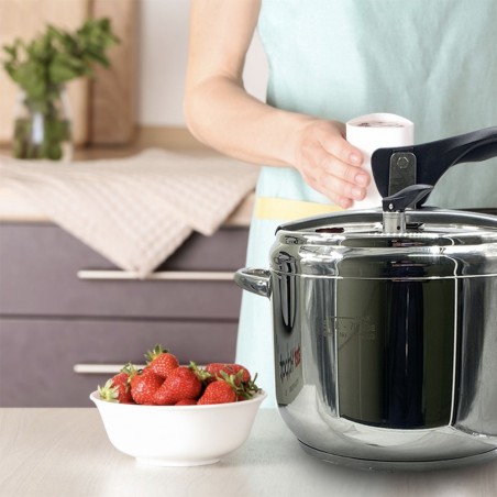 Cocotte-minute 5LT HOTPOT induction acier ABERT 4 soupapes de sécurité Ø20cm