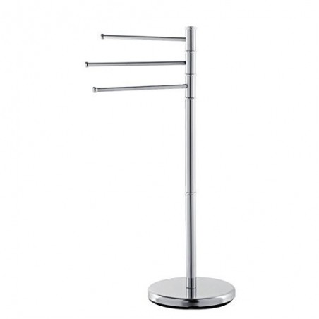 Porte-serviettes en acier inoxydable de 85 cm 3 bras pivotants - Salle de bain - VESTIAMO CASA - 726149