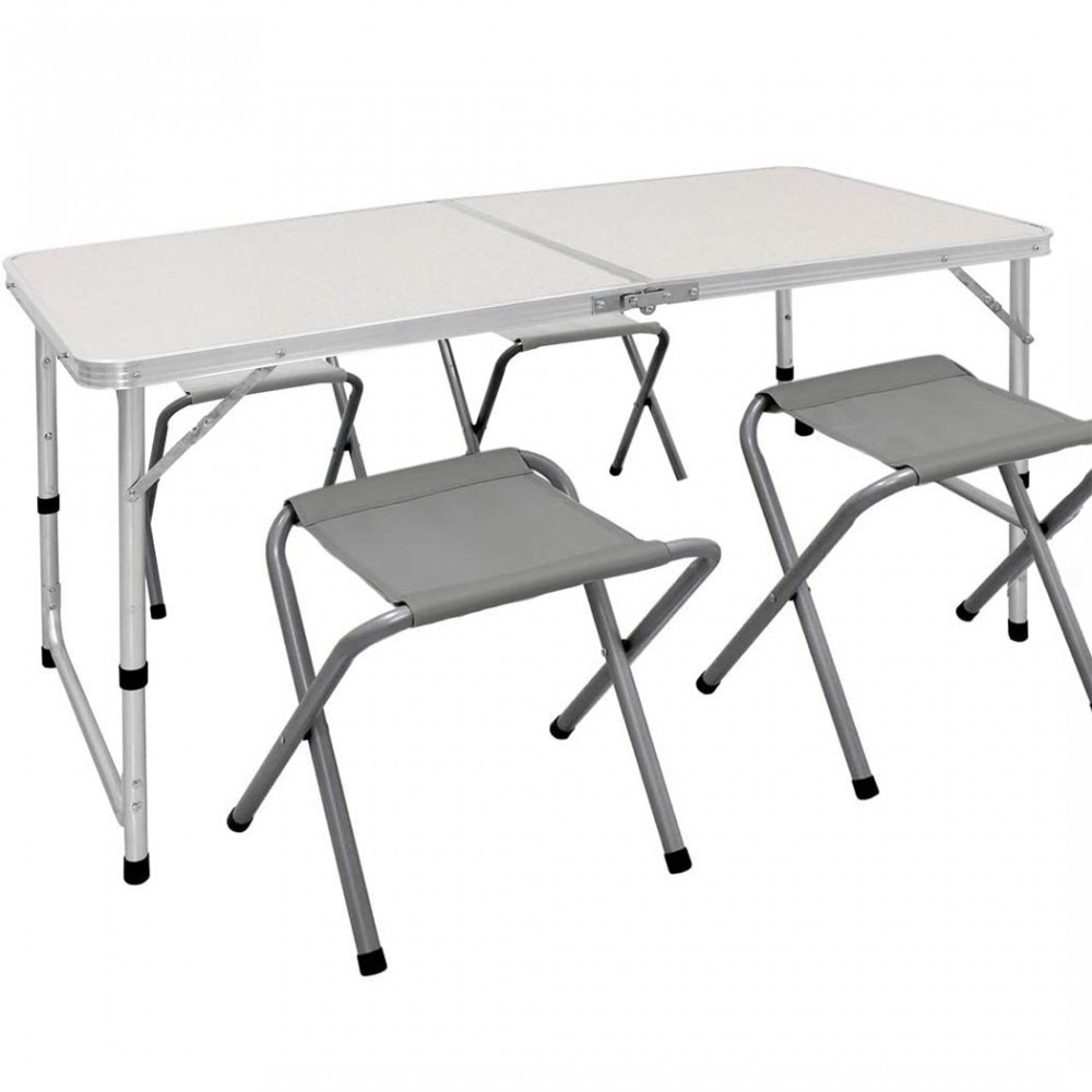 Table de pique-nique pliants et 4 tabourets...