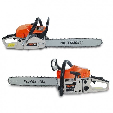 KRAFTROYAL tronçonneuse à essence 52cc avec lame de 50 cm jardinage élagage bois