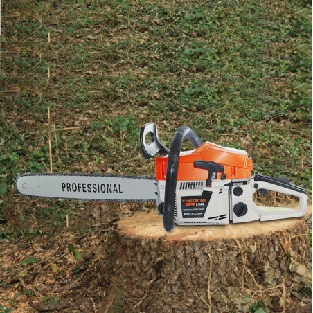 KRAFTROYAL tronçonneuse à essence 52cc avec lame de 50 cm jardinage élagage bois