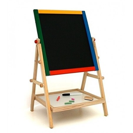 Tableau réversible 30 x 35,5 activités (L x H) polyvalentes pour enfants avec crayons et feutre