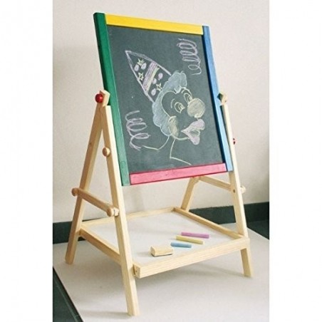 Tableau réversible 30 x 35,5 activités (L x H) polyvalentes pour enfants avec crayons et feutre