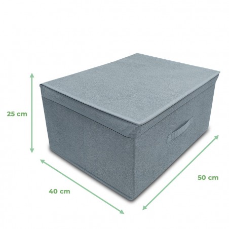 Boîte de rangement GRIS  sous lit 745000 hors saison 50x40xH25 cm
