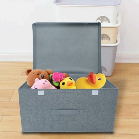 Boîte de rangement GRIS  sous lit 745000 hors saison 50x40xH25 cm