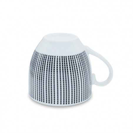 Set 6 tasses à café avec soucoupe à décor de rayures 270046 porcelaine