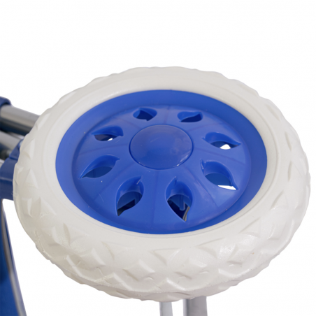 Chariot de courses avec sac de couleur BLEU polyester art. 741057 avec roues