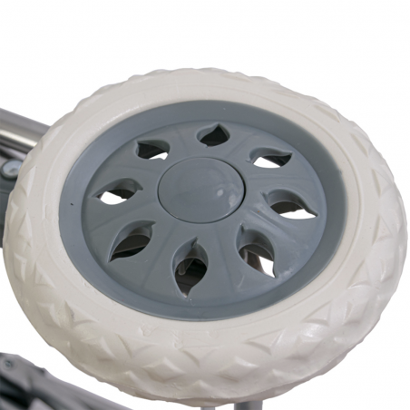 Chariot de courses avec sac couleur GRIS polyester art. 741781 avec roues