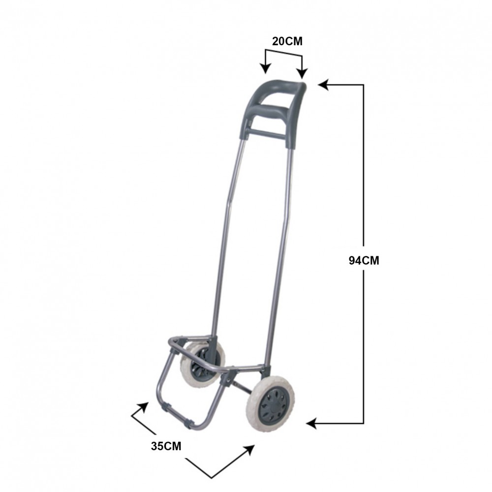 Chariot de courses avec sac couleur GRIS...