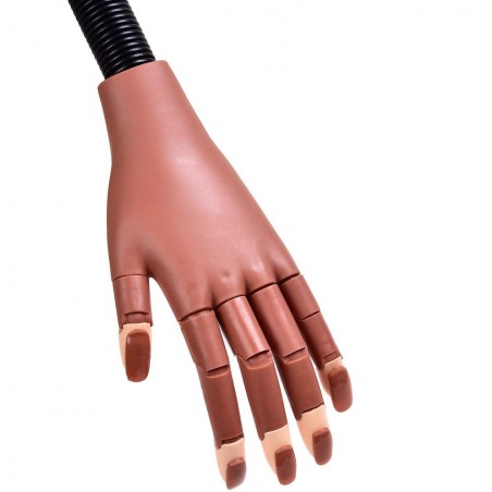Fausse main articulée pour les ongles 184706 avec 100 tips et support de table