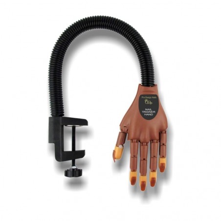 Fausse main articulée pour les ongles 184706 avec 100 tips et support de table