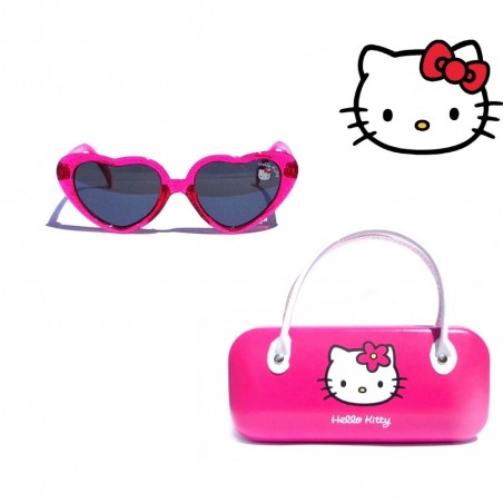 Lunettes pour enfants avec pochette en forme de cœur - Hello Kitty - 100% de protection UV KITTYPACK4 Lunettes pour enfants avec pochette en forme de cœur - Hello Kitty - 100% de protection UV KITTYPACK4