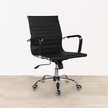 Chaise directionnelle pour maison et bureau WSD Fauteuil modèle MANAGER col.Noir