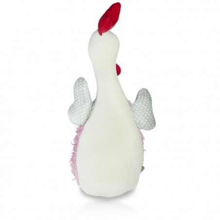 Décor de poule en peluche art. 234051 hauteur 62 cm en tissu Pâques