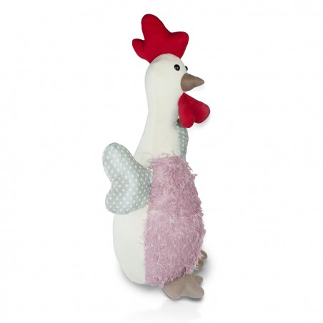 Décor de poule en peluche art. 234051 hauteur 62 cm en tissu Pâques