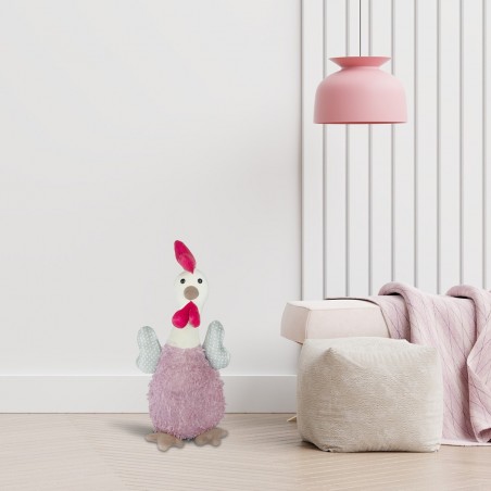 Décor de poule en peluche art. 234051 hauteur 62 cm en tissu Pâques