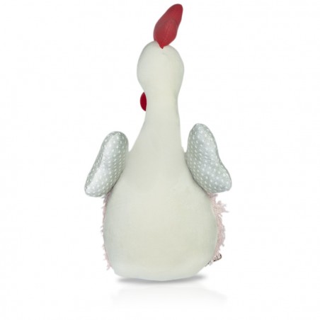 Décor de poule en peluche art. 234051 hauteur 62 cm en tissu Pâques