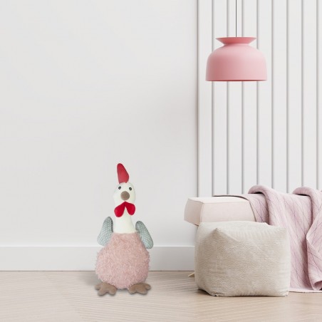 Décor de poule en peluche art. 234051 hauteur 62 cm en tissu Pâques