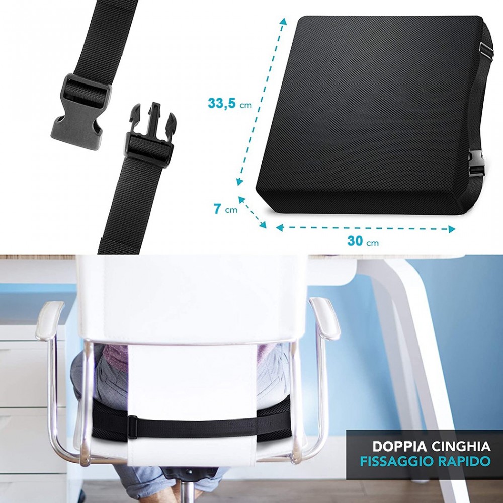 Coussin lombaire ergonomique en gel respirable...