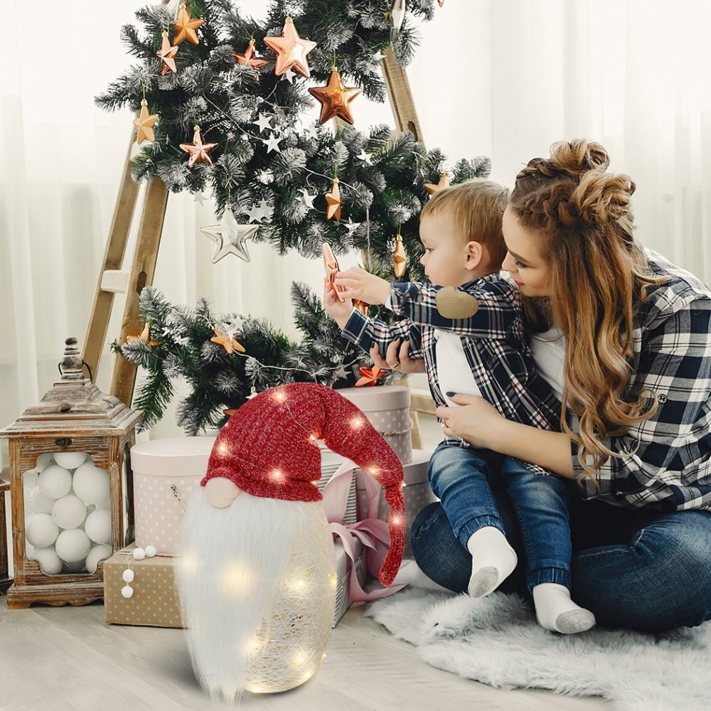 Gnome avec chapeau 308035 ROUGE 104 cm avec...