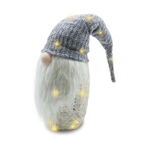Gnome avec chapeau 308037 GRIS 87 cm avec mini lucioles... 2