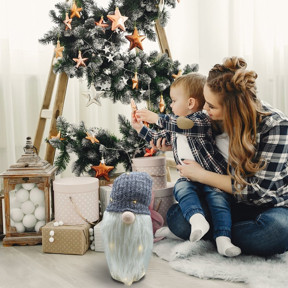 Gnome avec chapeau 308037 GRIS 87 cm avec mini...