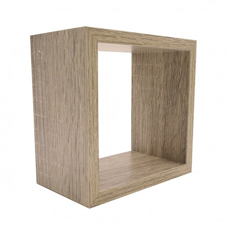 Set de 3 étagères cube et rectangle en bois NATURAL 547137 acc. de montage