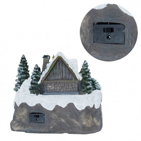 Village de Noël 361007 musique éclairage et mouvement 20x19x16 cm