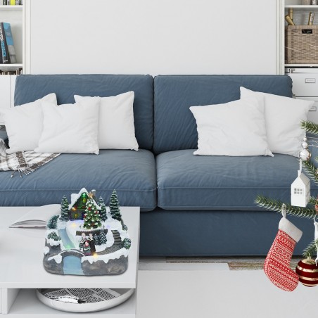 Village de Noël 361007 musique éclairage et mouvement 20x19x16 cm