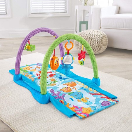Fisher Price 2 in 1 tapis 343007 avec jeux et musique et tunnel MUSICAL GYM