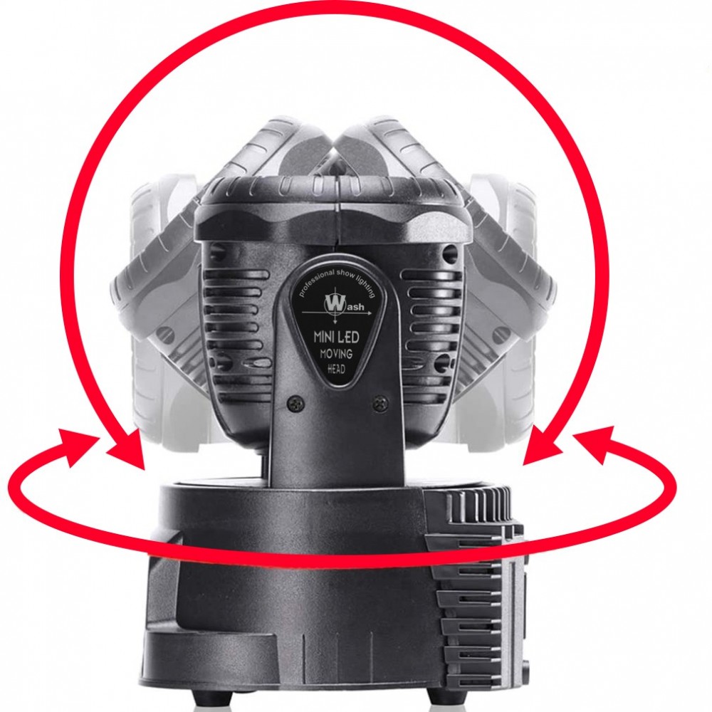 Mini-Lampe stroboscopique rotative avec 7 LED...