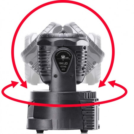 Mini-Lampe stroboscopique rotative avec 7 LED 10w multicolores 664868 RGBW 150W