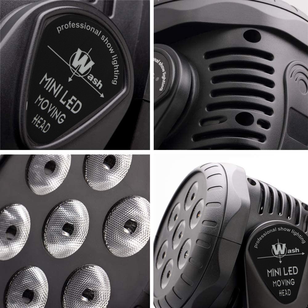 Mini-Lampe stroboscopique rotative avec 7 LED...