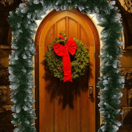 Guirlande de Noël 547874 avec 200 branches aux pointes enneigées de 270 cm