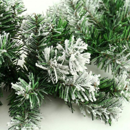 Guirlande de Noël 547874 avec 200 branches aux pointes enneigées de 270 cm