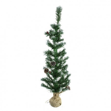 Arbre de Noël 90H Cm 309019 Avec pommes de pin et base de jute Epicéa artificiel