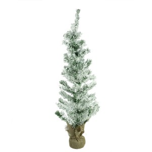 Arbre de Noël enneigé 90H Cm 309021 Avec base de jute Epicéa artificiel