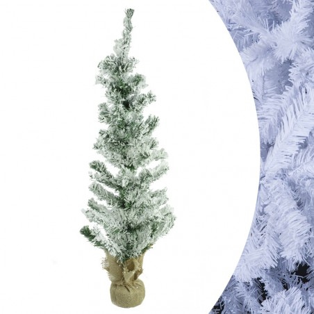 Arbre de Noël enneigé 90H Cm 309021 Avec base de jute Epicéa artificiel
