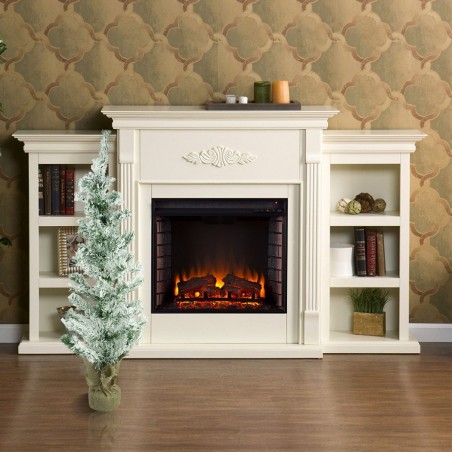 Arbre de Noël enneigé 90H Cm 309021 Avec base de jute Epicéa artificiel