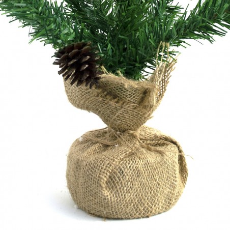 Arbre de Noël 90H Cm 309017 Avec base de jute En PVC Epicéa artificiel