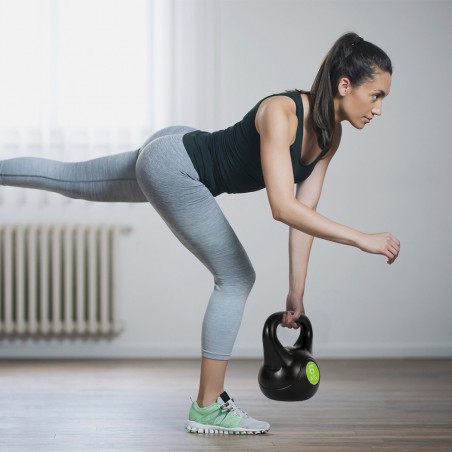 Kettlebell fitness 6kg en pvc 186953 avec sable et poignée anti-rayures