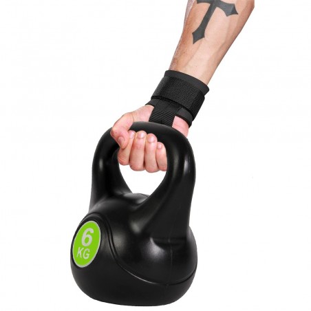 Kettlebell fitness 6kg en pvc 186953 avec sable et poignée anti-rayures