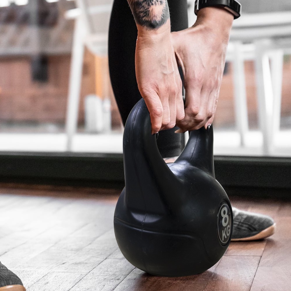 Kettlebell fitness 8kg en pvc 186960 avec sable...