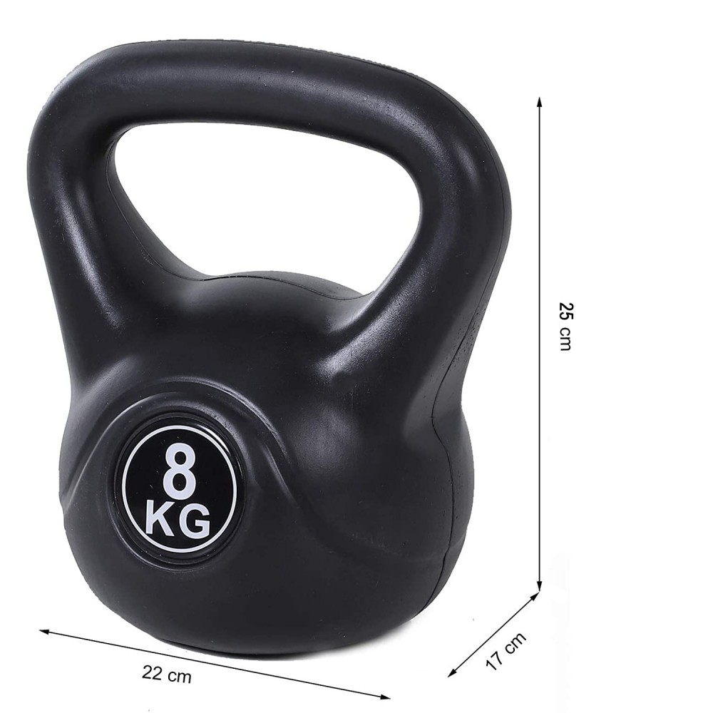 Kettlebell fitness 8kg en pvc 186960 avec sable...