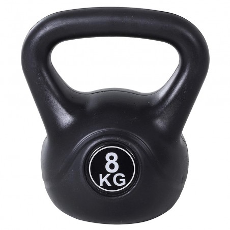 Kettlebell fitness 8kg en pvc 186960 avec sable et poignée anti-rayures